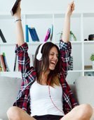 Woman Enjoying Music