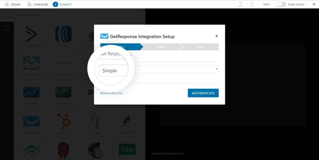 GetResponse Select Integration Setup