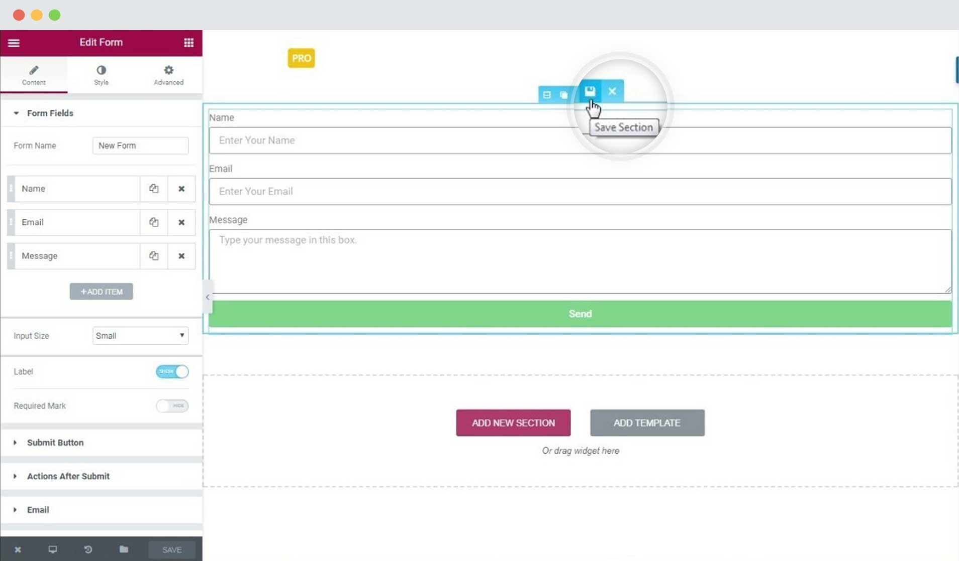 elementor pro form elementor pro form