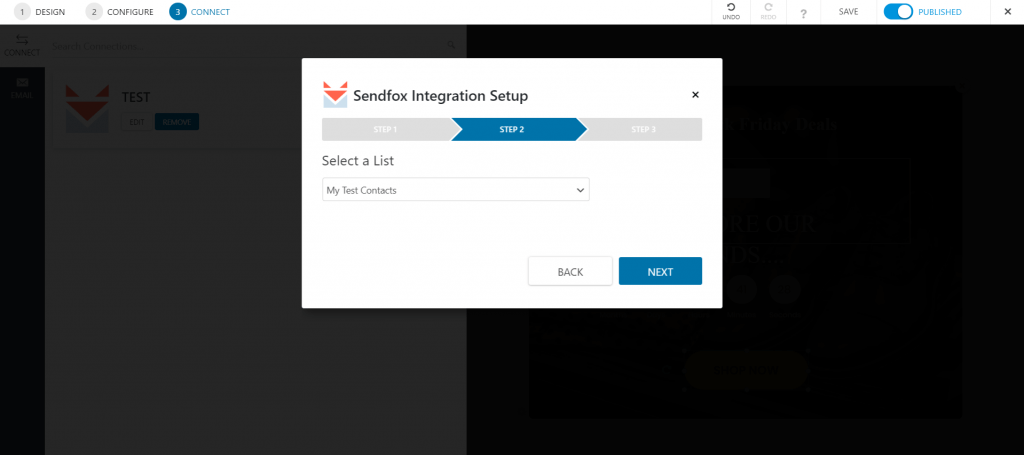 Sendfox Integration Setup